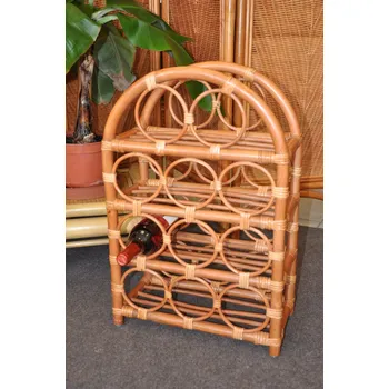 Stojan na víno Ratanový stojan na lahve - koňak - ratanový stojan na 11 lahví - koňak, šhv= 40x20x60 cm