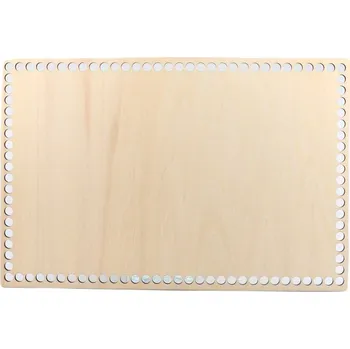 Pro Háčkování Dno na košík obdélník 36x24 cm bříza