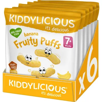 Kiddylicious Ovocné křupky - Banán 6x10g