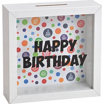 Obraz Dřevěné kasička k narozeninám VŠECHNO NEJLEPŠÍ