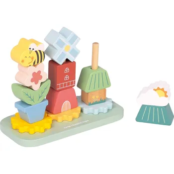 Hračka pro nejmenší Stohovací hračka - zahrádka s větrným mlýnem