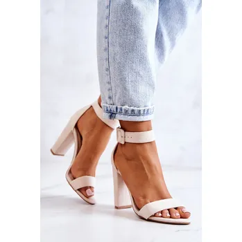 Dámské sandále Semišové sandály na podpadku béžove Jacqueline - FPrice 41