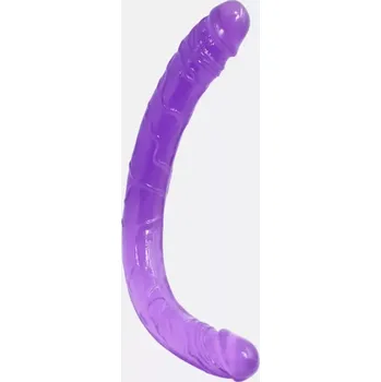 Dildo Oboustranné XXL dildo DK Toys Jumbo Double 37 cm - Fialová