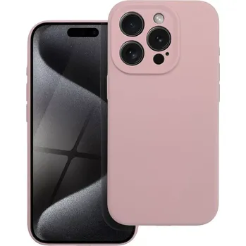 Pouzdro na mobilní telefon Silikonové pouzdro Coolcase SILICONE 2mm - Apple iPhone 15 Pro Pískově růžové (Silikonový kryt či obal SILICONE 2mm na mobilní telefon Apple iPhone 15 Pro Pískově růžové)