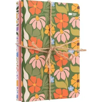 Set školních potřeb Notes szyty A6/32K Bloom boho (3szt) HAPPY COLOR