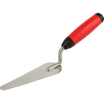 Zednická lžíce Kočičí jazyk Kaufmann nerezový softgrif 160 mm