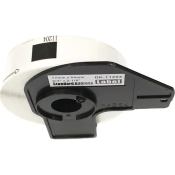 Samolepící etiketa Etikety BROTHER DK-11204 - 17 mm x 54 mm - 400 kusů, bílá - kompatibilní