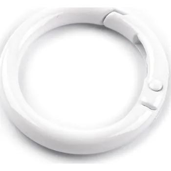 Karabina kulatá lakovaná Ø25 mm, malé, 1 bílá