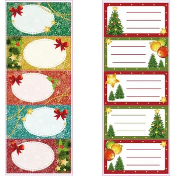 Vánoční dekorace Vánoční jmenovky na dárky TORO 5 samolepek MIX