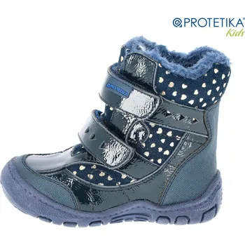 Dívčí kozačky Protetika - zimní boty DERIKA navy - zateplené kožešinkou - TOP AKCE! Veľkosť: 20