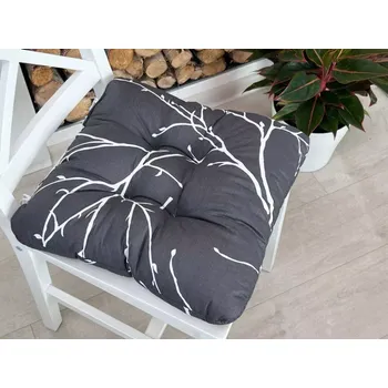 Podsedák PODSEDÁKY NA ŽIDLE - VĚTVIČKY ŠEDÉ 40x40cm