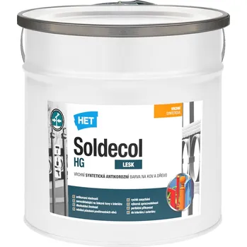 barva na kov HET Soldecol HG rychleschnoucí syntetická antikorozní barva na kov a dřevo 5 l SHG 5700 zelená sytá