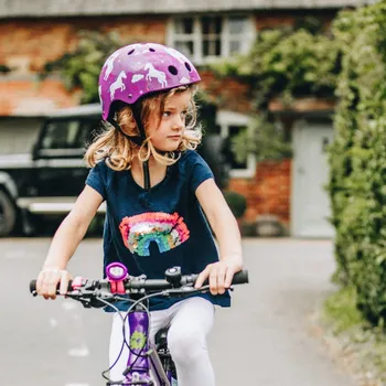 Cyklistická přilba MINI HORNIT Dětská přilba s blikačkou Jednorožec Velikost (od výrobce): S