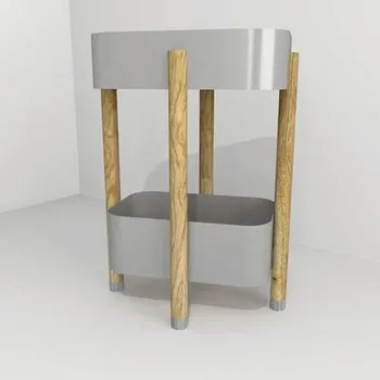 Koupelnový nábytek Regál do koupelny Devo Sonet šedá/dub přírodní 49 x 68 x 34 cm SF-PRZY49-L10D01L10