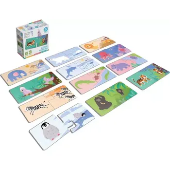 Puzzle Efko KukiKuk - Véééliké puzzle duo Kde bydlí zvířátka