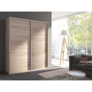 Šatní skříň Šatní skříň Grande - 204 cm Barva korpusu: Šedá, Rozměry: 204 cm, Dveře: Bez zrcadla