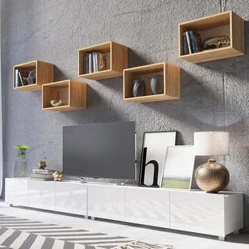 Obývací stěna Obývací stěna CALABRINI b | 300 cm | 7 dílů W | bílá lesk