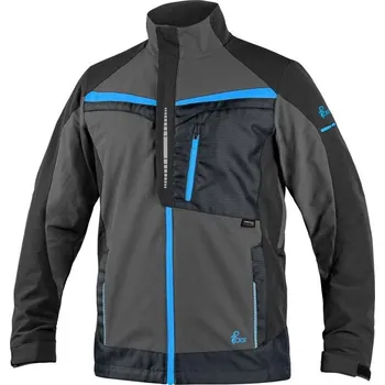 pracovní blůza CXS Blůza NAOS, pánská, šedo-černá, HV modré doplňky, vel. 64