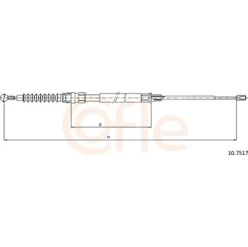 Brzdový systém Tažné lanko, parkovací brzda COFLE 10.7517