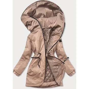 Béžová dámská bunda s kapucí (B8105-46) odstíny béžové XXL (44)