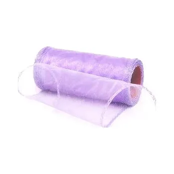 Svatební dekorace Lesklá organza OBŠITÁ, barva LEVANDULOVÁ , 12cm x 9,1 m, 1ks