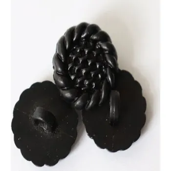 Knoflík 20479 knoflik cerny 7276/28 - Černá, 18mm