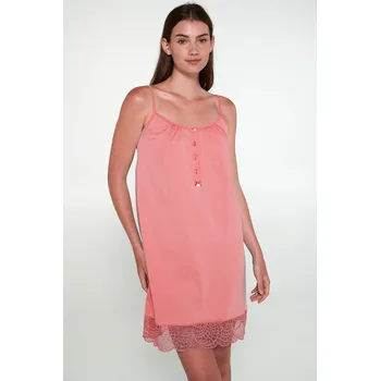 Dámská noční košile Vamp - Růžová noční košile s knoflíky, pink glow S i512_20234_306_2