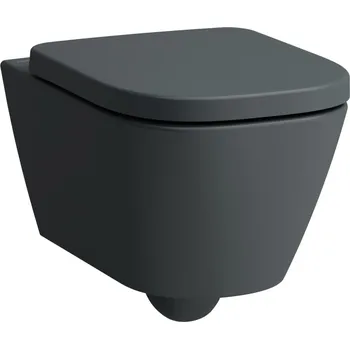 Klozet Laufen Meda grafit mat WC závěsná mísa rimless H8201107580001