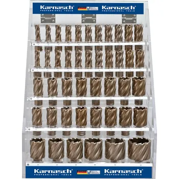 Vrták Karnasch 201602 | Jadrové vrtáky GOLD-DRILL LINE 30 SET DISPLAY, WELDON 12-50 mm, sada 44 ks