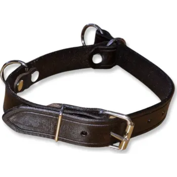 Obojek pro psa MZ - potřeby pro lovecké psy Obojek kožený kombinovaný tmavě hnědý Velikost: 45cm