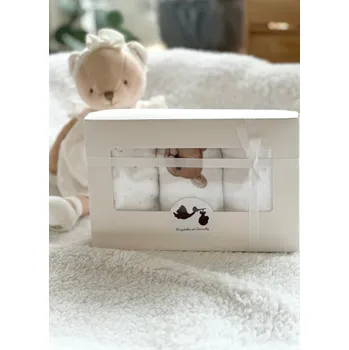 Dárková krabička Dárková krabička - mušelínové plenky 3ks medvídci