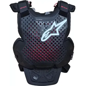 Motocyklový chránič hrudi a pátěře Hrudní chránič / chránič těla ALPINESTARS A-1 PRO barva ČERNÁ ANTRACIT/ČERVENÁ velikost XL/XXL (nejlehčí tělový chránič s certifikacemi A-1 PRO s certifikacemi CE 1 a UKCA)