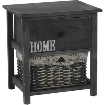 Komoda Komoda Darkie, tmavě šedá, 40 x 42 x 39 cm, hnědá