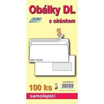 Obálka Obálky DL samolepicí s okénkem (bal. 100ks)
