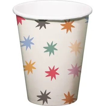 Party nádobí Folat Kelímky papírové Starburst 250 ml 8 ks