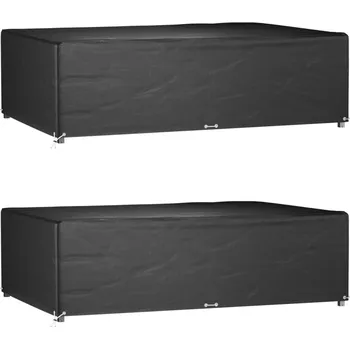 Krycí plachta Plachty na zahradní nábytek 2 ks 12 oček 227x152x65 cm obdélník IM_3155352