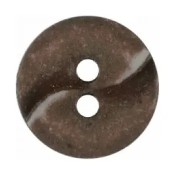 Knoflík Knoflík 225804 halenkový tm. hnědý - Hnědá, 1,3 cm