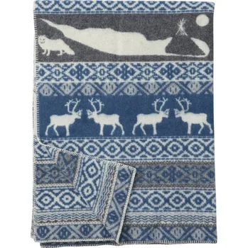 deka Vlněná deka Sarek blue 130x180, Klippan Švédsko Modrá