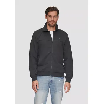 Pánská mikina Q/S s.Oliver pánská mikina se stojáčkem tmavě šedá Velikost: XXL