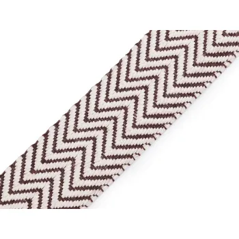 Bavlněný oboustranný popruh šíře 38 mm METRÁŽ - 4 režná světlá hnědá