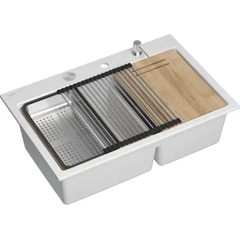 Granitový dřez Quadron Marc 120 dřez graniteq 76x50 cm bílá HQC7650U1_BS