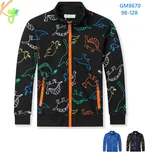 Chlapecká mikina KUGO GM8670 - černá/oranžový zip Velikost: 98