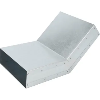 Čtyřhranné potrubí koleno kanál - stropní KSS 45° 50x150