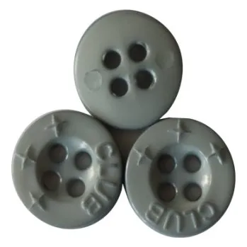 Knoflík Knoflík košilový CLUB SVĚTLE ŠEDÝ PLASTOVÝ - Sv. šedá, 12 mm