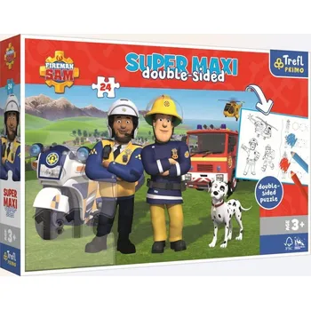 Puzzle Trefl Puzzle Požárník Sam a jeho tým Super maxi 24 dílků - oboustranné