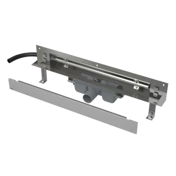 Odvodňovací žlab ALCAPLAST Odtokový systém pro zabudování do stěny, kryt nerez-mat, osvětlení modrá APZ5-SHADE+AEZ121-750