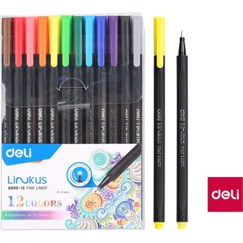Popisovač DELI liner 12 barev LINKUS EQ900-12