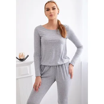 Dámský overall Viskózový overal do pasu šedý L