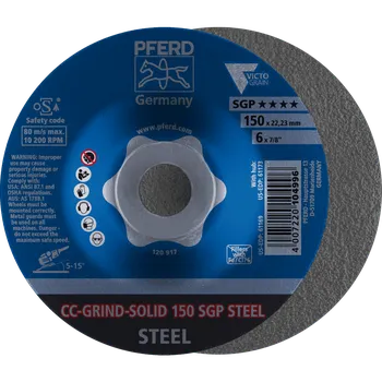 Brusný kotouč Pferd 64187150 | Brusný kotouč 150 x 22,23 mm, CC-GRIND-SOLID SGP STEEL