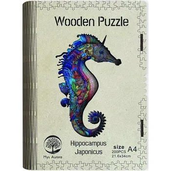 Puzzle Dřevěné puzzle/Mořský koník A4